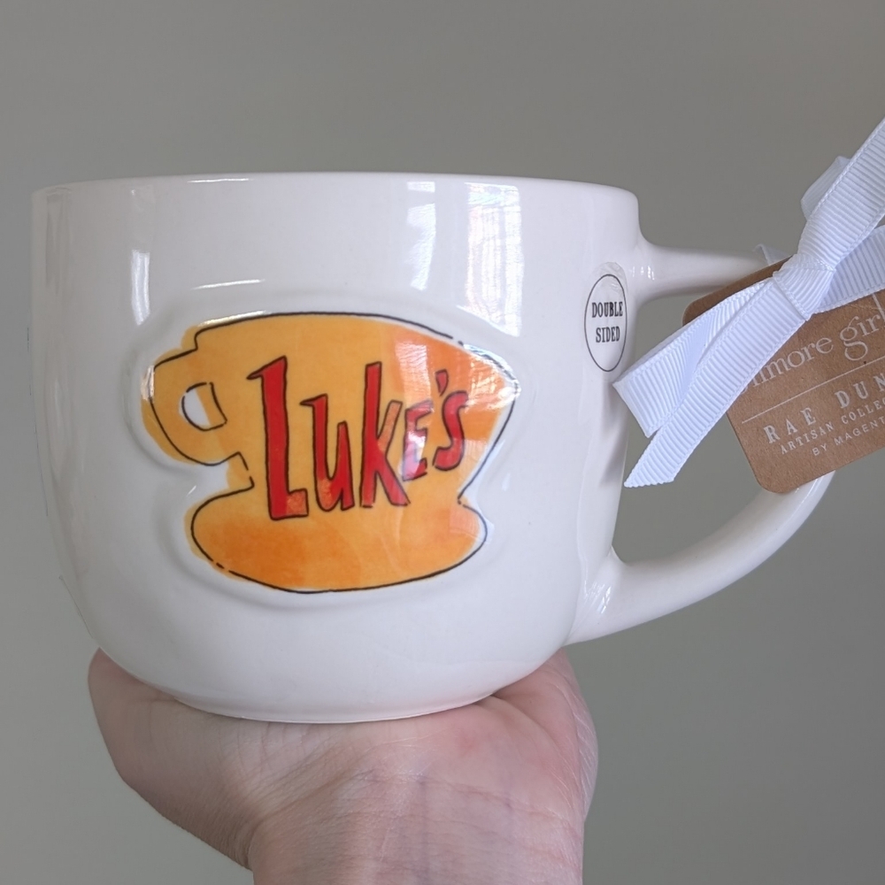 Rae Dunn x Gilmore Girls I LIKE COFFEE WITH MY OXYGEN Double Sided Luke's Mug ☕ - Picture 3 of 9
